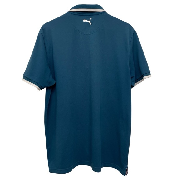 Puma X Arnold Palmer Teal Polo Golf Men's Shirt - Large - Picture 3 of 10